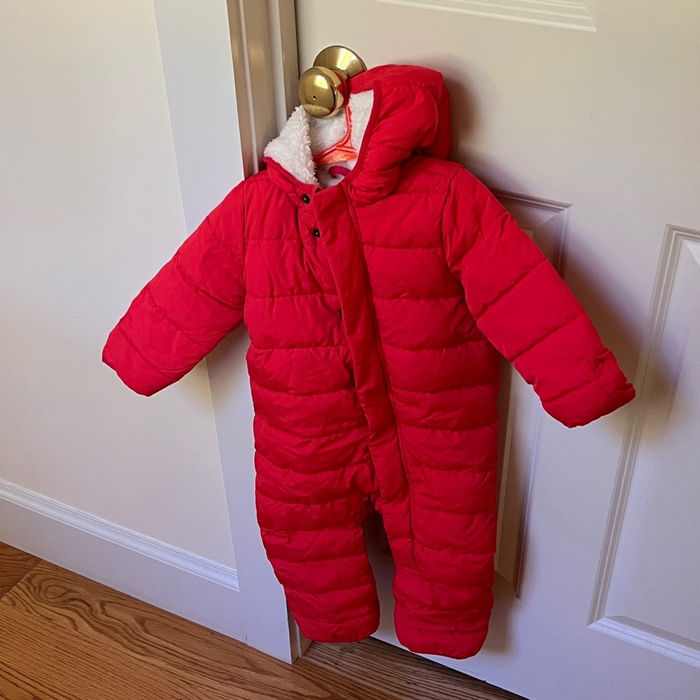 Primary Red Kids Puffer Jacket